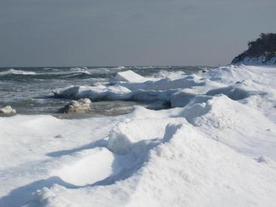Plaża w Jastrzębiej Górze, 21 luty 2010