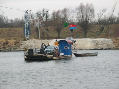 Prom międzybrzegowy na Wiśle w Połańcu