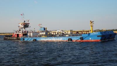 Pchacz ZUBR+barka BLUE MARLIN