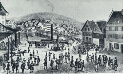 Scaffhausen nad górnym Renem, 1849