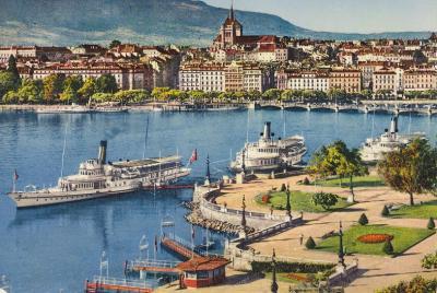 Jezioro Genewskie, Genewa ok.1952