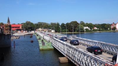 Stary most pontonowy w Gdańsku Sobieszewie