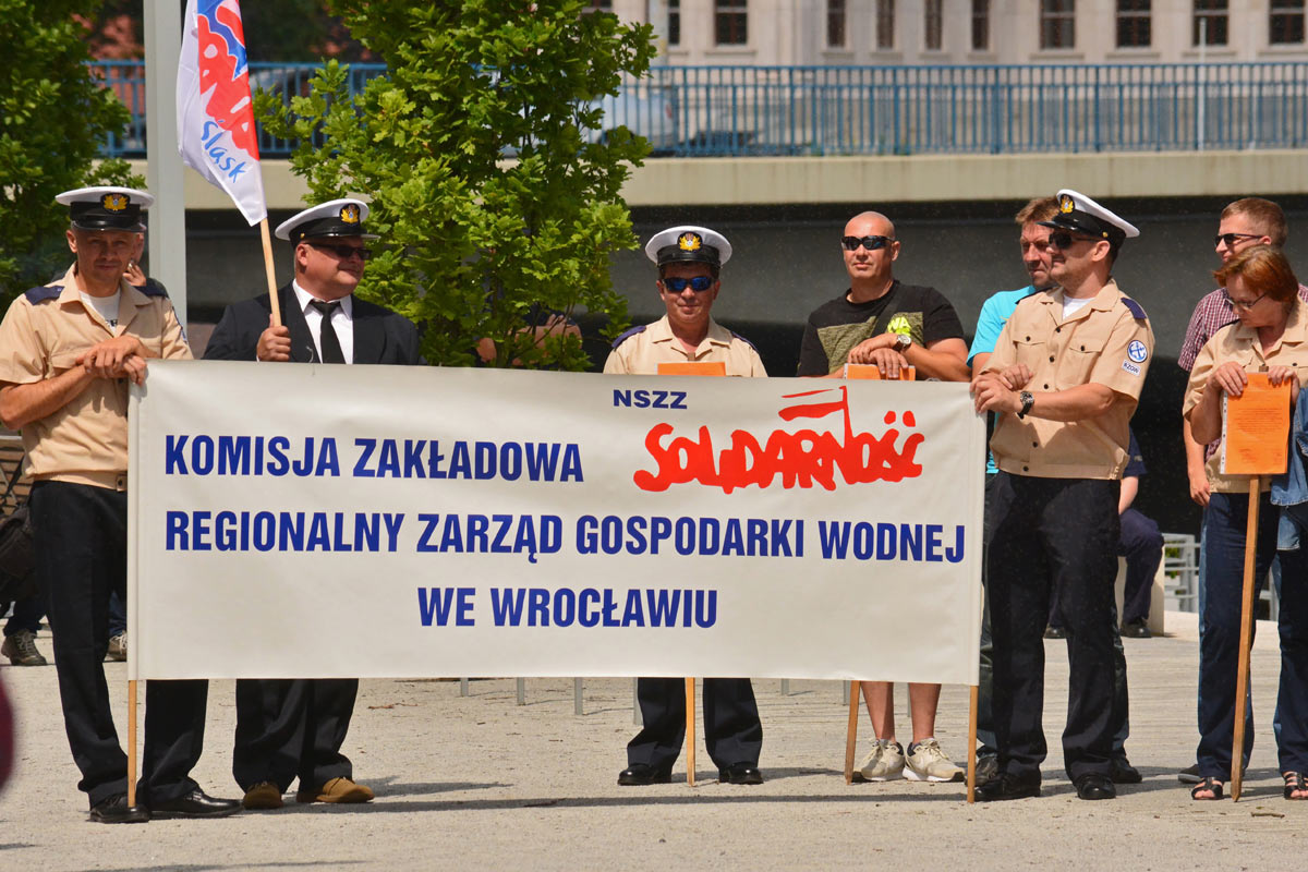 Protest związkowców R.Z.G.W.