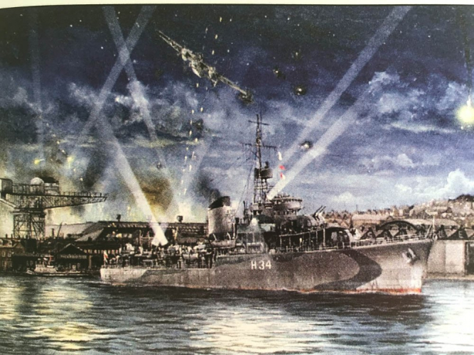 80 Rocznica Obrony Miasta Cowes w Anglii przez ORP "Błyskawica"