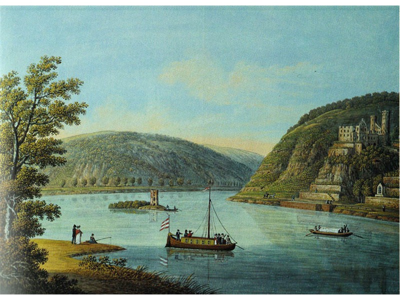 Autor nieznany - Ren -Zamek Ehrenfels - Binger Loch